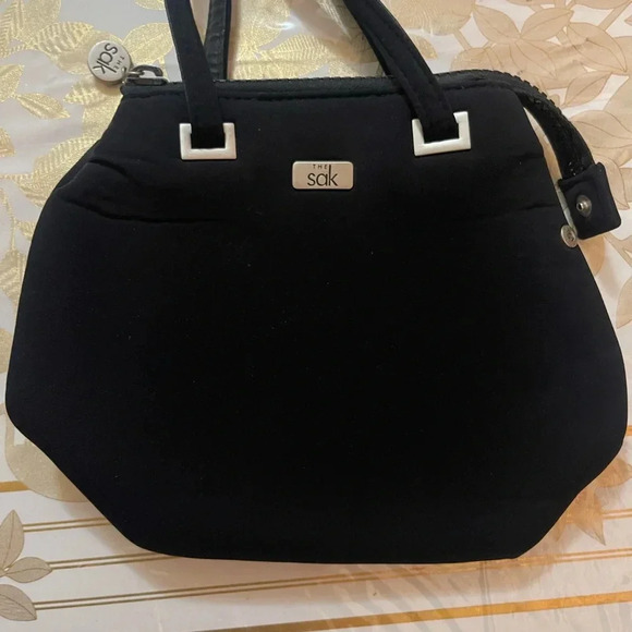 The Sak Handbags - The Sak Women's Top Zip Scuba Crossbody Shoulder Bag Solid Black Casual nylon